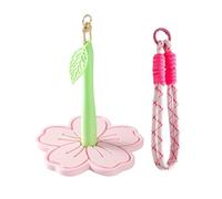 Portable Yarn Minder Wristband - Flower Shape Desktop Standing Base, Use Wool Storage Holder, Frictionless Fiber Feed Tool, Lightweight Travel Knitting Gear, Compact Crochet Hook Supply | For Wom