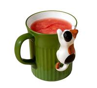 Portablr - Taza de café de cerámica con mango de 350 ml, 4.53 x 3.82 x 3.35 pulgadas con agarre cómodo, taza de vaso con material resistente, accesorio de cocina, suministros de bebidas para té, leche