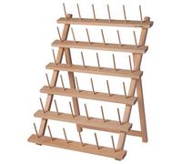 Milward Soporte para Hilo Overlock - Portacarretes de Hilo de Madera, Independiente o montado en la Pared, 36 carretes, 43 x 57 cm
