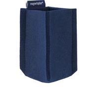magnetoplan magnetoTray ecoAware Pequeño, portalápices magnético de fieltro, 6 x 10 x 6 cm, azul portalápices de botellas PET recicladas