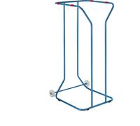 Portabolsa de basura de gran capacidad para separar materiales, acero eurokraft pro, capacidad 1000 l, rodante