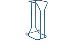 Portabolsa de basura de gran capacidad para separar materiales, acero eurokraft pro, capacidad 400 l, rodante