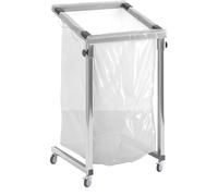 Portabolsa de basura de gran capacidad para separar materiales eurokraft pro, para 1000 l de capacidad, rodante