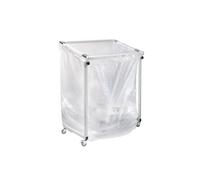 Portabolsa de basura de gran capacidad para separar materiales eurokraft pro, para 2500 l de capacidad, rodante