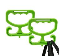 Portabolsas para bolsas de la compra, asas de bolsas para alimentos, 2 x asas antideslizantes antideslizantes para bolsas de hasta 100 libras, mango ergonómico reutilizable para el hogar, al aire