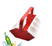 Portabotellas con Asa Bandeja para Bebidas con Compartimento para Hielo