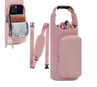 Portabotellas con Correa | Aislada con Cordón Y Bolsillo - Accesorios para Botellas de Agua,para Gimnasio Deportes Caminar Aire Libre Viajes Playa Crucero Coche Mochila Oficina Escuela