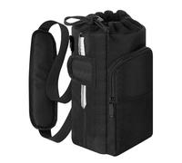 Portabotellas de agua con correa, bolsa de transporte para vasos | Portabotellas de agua aislado para deportes - Bolsa aislada para botella de agua con cordón, con bolsillo para teléfono, para