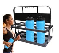 Portabotellas de agua para apretar, organizador de vasos de agua para deportes, soporte plegable para botellas, organizador de almacenamiento para botellas con capacidad para hasta 8 botellas
