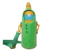 Portabotellas de agua para niños, funda de dinosaurio, correa de felpa, ajustable, soporte ligero para viajes, al aire libre, caminar, portátil, aislante, lindo hombro, accesorio duradero | Artículo