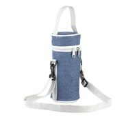 Portabotellas de agua, portabotellas de agua, portabotellas de agua, portavasos con aislamiento térmico de película de aluminio de tela con asa, funda protectora de botella de , azul, 8*20 cm