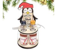 Portabotellas de alcohol, soporte de vino de Navidad,decoración de pequeño armario de vino de madera | Utensilios de Bar de Vacaciones, casillero de vino decorativo de Navidad, Soporte de