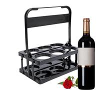 Portabotellas de cerveza reutilizable - Cesta de recolección de cerveza | Porta bebidas plegable con asa, soporte plegable para botellas de leche, cesta portátil para botellas de cerveza para picnic