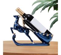 Portabotellas De Ciervo, Ciervo Tirando Un Soporte Para Vino De Banco De Estatuilla Carro | Figurilla Encimera Decorativa Vintage De Resina, Accesorio Para, Accesorio Para
