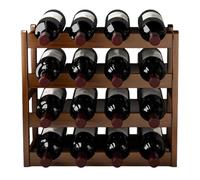 Portabotellas de madera para gabinete - Dimensión 43 x 25 x 30 cm, organizador modular que ahorra espacio, marco independiente robusto, material de madera maciza | Estante de vino para sumiller en