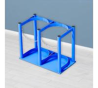 Portabotellas de Oxígeno Soporte para Cilindros de Oxígeno de 4 a 5 L, Soporte de Acero para Cilindros de Gas con Cadena Ajustable, Soporte para Cilindros de Oxígeno(Blue,2 bottles)
