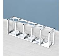 Portabotellas de Oxígeno Soporte para Cilindros de Oxígeno de 4 a 5 L, Soporte de Acero para Cilindros de Gas con Cadena Ajustable, Soporte para Cilindros de Oxígeno(White,5 bottles)