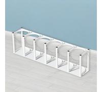 Portabotellas de Oxígeno Soporte para Cilindros de Oxígeno de 4 a 5 L, Soporte de Acero para Cilindros de Gas con Cadena Ajustable, Soporte para Cilindros de Oxígeno(White,6 bottles)
