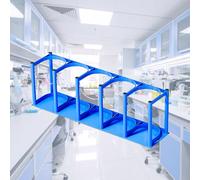 Portabotellas de Oxígeno Soporte para Tanques de Gas Pequeños de Laboratorio, Soporte para Tanques de Oxígeno de Montaje en El Suelo, Estante Fijo para Cilindros(Blue,5 bottles)