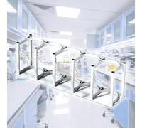 Portabotellas de Oxígeno Soporte para Tanques de Gas Pequeños de Laboratorio, Soporte para Tanques de Oxígeno de Montaje en El Suelo, Estante Fijo para Cilindros(White,5 bottles)