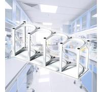 Portabotellas de Oxígeno Soporte para Tanques de Gas Pequeños de Laboratorio, Soporte para Tanques de Oxígeno de Montaje en El Suelo, Estante Fijo para Cilindros(White,4 bottles)