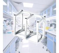 Portabotellas de Oxígeno Soporte para Tanques de Gas Pequeños de Laboratorio, Soporte para Tanques de Oxígeno de Montaje en El Suelo, Estante Fijo para Cilindros(White,2 bottles)