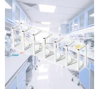 Portabotellas de Oxígeno Soporte para Tanques de Gas Pequeños de Laboratorio, Soporte para Tanques de Oxígeno de Montaje en El Suelo, Estante Fijo para Cilindros(White,6 bottles)