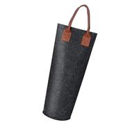Portabotellas de vino individual - Soporte de fieltro para vino de viaje | Funda de transporte de vino reutilizable, bolsas de champán portátiles para fiestas, viajes, picnic, cena, boda, gris oscuro,