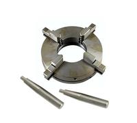 Portabrocas 3 4 mandíbulas Portabrocas de torno de madera 50mm 65mm 80mm 90mm 125mm Portabrocas Manual autocentrante Metal madera(125mm 3jaw chuck)