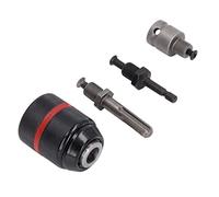 Portabrocas Autoajustable, Carcasa Totalmente Metálica con Diseño Moleteado, Tamaño de Accesorio Grande 2-13 Mm, Portabrocas Autoblocante con 3 Bielas, para Taladros Eléctricos