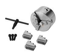 Portabrocas autocentrante de 3 mordazas de 4 pulgadas, 3 mandíbulas, mandril de metal autocentrante con mandíbulas adicionales, accesorios para máquina de torneado