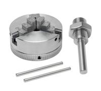 Portabrocas autocentrante de alta resistencia, mordazas 3/4 for tornos de madera, varillaje M12 x 1 mm, acero al carbono de alta precisión(3Jaw)
