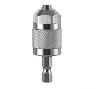 Portabrocas autocentrante de tres mandíbulas con mango hexagonal de cambio rápido, rango de sujeción de 1,5 a 6,5 mm con vástago de 6,35 mm, para herramientas manuales, reemplazar o convertir