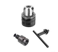 Portabrocas con llave de 1,5-13 mm con rosca de 1/5.1 cm-20UNF, adaptador de cambio rápido para destornillador de impacto para convertir destornillador eléctrico en taladro, diseño de mandíbula de
