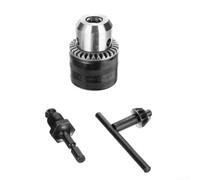 Portabrocas con llave de 1,5 a 13 mm con rosca de 1/5.1 cm-20UNF, adaptador de cambio rápido para destornillador de impacto para convertir destornillador eléctrico en taladro, diseño de mandíbula de