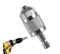 Portabrocas - Convertidor Resistente De Acero Al Cromo Vanadio De 1/4 De Pulgada, Adaptador De 3 Mordazas De Cambio Rápido De Vástago Hexagonal, Accesorio Para Herramientas Eléctricas | Portapuntas De