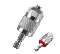 Portabrocas | Convertidor Robusto De 6,35 Mm - Convertidor De Taladro Con 3 Mandíbulas Y Cola Hexagonal, Para Trabajo de Madera, Mecanizado de Metales, Reparación en Hogar y O