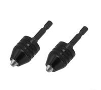 Portabrocas de 0,3 a 8 mm con soporte de vástago hexagonal de 1/4 pulgadas para una conversión rápida entre tareas de conducción y perforación (2 piezas)