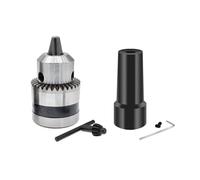 Portabrocas de 0,6-6mm, 0,3-4mm, 1,5-10mm, adaptador JT0 B10 B12, biela de 4/5/6/8/10/12mm, manga de eje, acoplamiento de acero y cobre, 1 Uds. (Color : B12 chuck and 5mm)