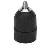 Portabrocas de 1,5 a 13 mm con apriete manual sin llave |Rosca de 1/2 a 20UNF con bloqueo automático para taladro percutor |Sujeción constante para taladros eléctricos y