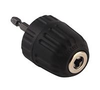 Portabrocas de 3/8-24 Broca de Destornillador sin Llave de 0,8-10 mm con Adaptador de Vástago Hexagonal Interior Adaptador de Destornillador de Impacto de Cambio Rápido de 1/4 ''