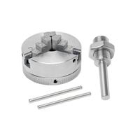 Portabrocas de 4 mordazas de aleación de Zinc, biela, portabrocas giratorio de madera autocentrante, accesorio de abrazadera opcional (Color : 3 Jaw Chuck Set)