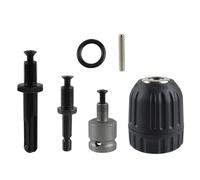 Portabrocas de acero de alto carbono para ahorro de mano de obra, paquete de 6 unidades de 0,8 a 10 mm, apto para rosca de 3/8-20UNF para mantenimiento automotriz y doméstico