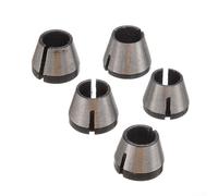 Portabrocas de fresadora para máquinas de corte de grabado, diseñado para adaptarse a brocas de enrutador de vástago de 6,35 mm, construcción de acero al carbono (5 piezas)