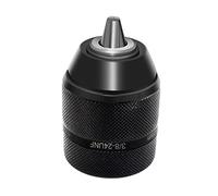 Portabrocas de metal, 3/8-24UNF, 0,8-10 mm, portabrocas autocierre, 3 mandíbulas, herramienta de conversión de brocas, para uso con cualquier llave hexagonal de impacto de 1/4 pulgadas.
