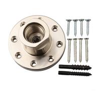 Portabrocas de tornillo de placa frontal de torno de carpintería de 3 pulgadas, panel de acero roscado de 1 pulgada x 8 TPI para torneado de cuencos, incluye 10 tornillos, acabado plateado