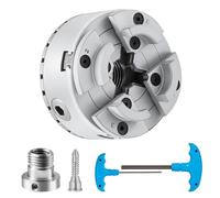 Portabrocas de Torno Autocentrante φ 96 mm Mandril de Torno de 4 Mordazas Mandril de Torneado de Madera KP96 con Llave en T Accesorios para Torno Mecanizado de Precisión Rectificado Fresado