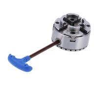 Portabrocas de Torno Autocentrante, Portabrocas de Metal de 4 Pulgadas y 4 Mordazas con Centrado Automático, Máquinas Herramienta para Trabajar la Madera, para Sujetar, Soportar,