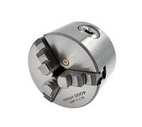 Portabrocas de torno de 3 mandíbulas - Portabrocas de torno autocentrante manual K11-80 para máquinas de torneado - Construcción de metal duradera - Agarre potente - Herramienta versátil para