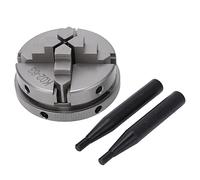 Portabrocas de torno de 4 mordazas Portabrocas manual reversible autocentrante con 2 palancas para carpintería y equipos industriales Hecho de acero 45 de 2,5 pulgadas de diámetro